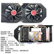 XFX RX580 2304SP Cooler Black Wolf Edition RX590 570 580 2048SP Penyejuk Kad Grafik