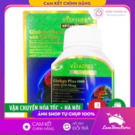 Vitatree Ginkgo Plus 6000 With Q10 Brain Supplement 50Mg - 60 Pills