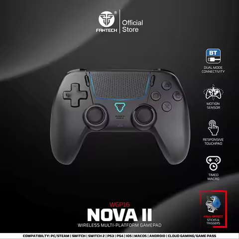 FANTECH NOVA II WGP16 Wireless controller Hall joystick and Effect Trigger Built-in Speaker for PS4 