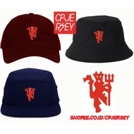 Mu Red Devil Baseball Cap Embroidered Snapback 5 Panel Baseball Cap Bucket Hat Five Panels