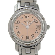 【日本直送】愛馬仕 HERMES Clipper 手錶 CL4.210 不鏽鋼 石英 指針式顯示 棕色錶盤 女士【二手】