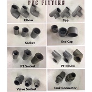 40mm PVC Fitting Connector Socket Elbow Tee PT Socket Valve Socket End Cap Tank Connector PVC Pipe