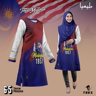 Tshirt Muslimah Jersey Merdeka 2023 Custum Baju Muslimah Couple Set Murah Microfiber Baju Jersey Muslimah Malaysia 1957  Baju Muslimah Labuh Jersy Muslimah Plus Size Sublimation