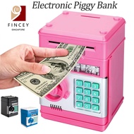 【SG】Electronic Kids Piggy Bank Children's Saving ATM Money Saving box Cash Coin Bank for Gifts