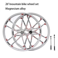 ✅Original 27.5 Inch 26 Inch Magnesium Alloy 10 Spokes Wheelset Mountain Bike Cassette Hub Wheel Rim Bicycle MTB Disc Brake