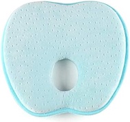 Republic of Kids Baby Boy's &amp; Baby Girl's Breathable Memory Foam Head-Shaping Protective Pillow with Head Syndrome Prevention (Blue, Apple)