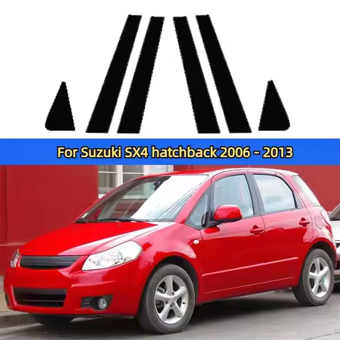 Fit For Suzuki SX4 Hatchback Swift 5-Door SX4 S-cross Glossy Black Pillar Posts Door Side Window Tri