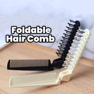 Dual-Use Foldable Hair Comb Portable Travel Massage Hair Comb Anti-Static Easy Carry Styling Folding