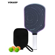 VOKASP-4201 T800 Carbon Fiber Pickleball Paddle With 4 Balls and 1 Cover，16MM Pickleball Racket