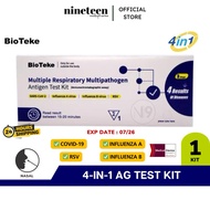 (EXP:07/26) BIOTEKE 4 IN 1 Covid-19 Influenza Test Kit RTK (1 PCS)