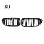 Car Double Slat Front Bumper Grille for  5 G30 G31 G38 530i 540i 2018-20120 Middle Grille
