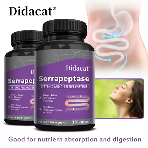 Serrapeptase 45,000 SPU, Supports Sinus Health, Joint Health, Support Gut Health, Non-GMO, Gluten Fr