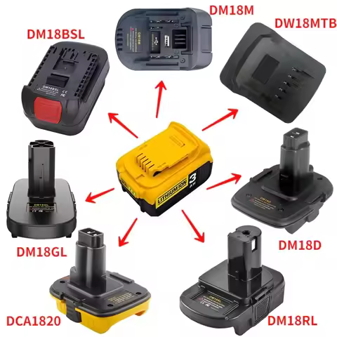 Battery Converter Adapter For Dewalt/Milwaukee/Makita/Bosch/Ryobi/Metabo NiCad & NiMh Tool For Dewal