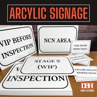 Custom ARCYLIC SIGNAGE (ask for quotation)
