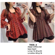 CHIFFON TOP + IMPORTED T-SHIRT INNER MV-7908-4
