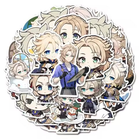 Sunsyea Genshin Impact Merch Fans Collection Character Stickers 50 Pieces Albedo