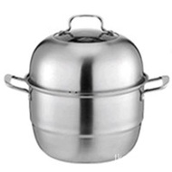 XYGerman Craft Two-Layer Three-Layer Thickened Stainless Steel Steamer Frosted Steamer Household26cm28cm30cm32cm