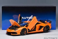 全新未開封 日版 1/18 Lamborghini Aventador SVJ Pearl Orange AUTOart diecast