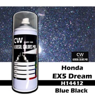 Blue Black Crystal H14412  Honda EX5 2K Paint CW Aikka DIY Aerosol Spray 370ml Cat Spray Bottle  Bir