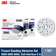 3M™ Trizact™ Hookit™ Sanding Abrasive 2088 P1500 (25 PADS) 6 นิ้ว เบอร์ 1500 +2085 P3000 (15 PADS) ก