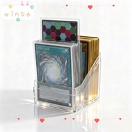WINTE Card Storage Box, Acrylic Transparent Acrylic Card , Portable  Display Secure Storage Stackabl