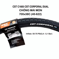 CST C1605 Corpororal Dual 700x38C (40-622) sports bike tire, abrasion resistant