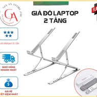 Aluminum laptop stand with smart design, 2 floors, 15 height adjustment levels, raised N8 laptop hea