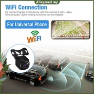 ✥Alloyseed✥【High Quality】 Wireless WiFi Car Rear View Camera Night Vision HD Reversing Camera IP67 W