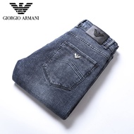 [Duolami shop] G&MN  【สหรัฐอเมริกา Stock 】2021สไตล์ใหม่ Armani ผู้ชายกางเกงยีนส์บางเฉียบแฟชั่นผู้ชาย
