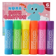 TABLIER Nora Bath Crayon 6 Colors Washable Kids Bath Drawing Crayon Korea Made Neon Bath Toy for Tod