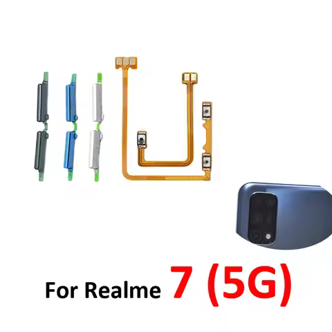 For Realme 7 5G RMX2111 Phone New Volume Button Up Down Control External Key Internal Flex Cable Rep