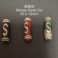 ［CH] Dzi / Wealth Dzi, Money Hook Dzi / 天珠～财神天珠，金钱勾天珠