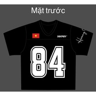 2025 New Áo thun số 84 Degrey Jersey cổ tim in hình thời trang thể thao nam nữ