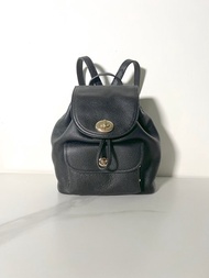 COACH backpack 皮革黑色背包背囊 日本中古二手