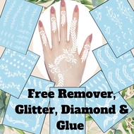 White Henna Sticker New Design Aesthetic / Inai Putih sticker / Henna tattoo