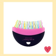 [EYECANDY] Rainbow Ban-Dal Half Moon Hair Brush — Compact Shine & Smooth Detangler Detangler Comb