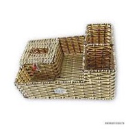 Bamboo Cloud Basket - Multi-Purpose 30x20x10cm Imitation Plastic Basket - Bamboo Hanoi