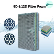 8D 12D 15D Reusable Aquarium Filter Sponge Biochemical Mat Foam for Fish Tanks Washable
