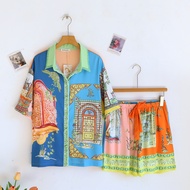 ชุดนอน Muslin Pajamas Collection Muslin Pet รุ่น Damask (N3319 T3319) | ชุดนอนชุดเที่ยว