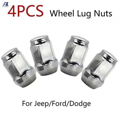4pcs Car Steel Wheel Lug Nuts 1/2"-20 60 Degree Tapered 32mm For Jeep Grand Cherokee Wrangler JK TJ 
