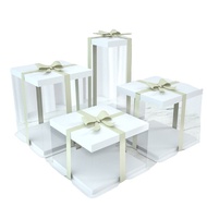 [Ready Stock Tax Included Invoice] Transparent Cake Box 4 inch Cake Box 6 inch Cake Box 8 inch Cake 