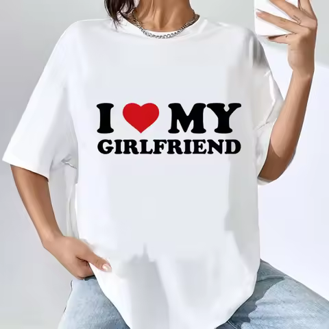 i Love My Boyfriend i Love My Girlfriend t-shirt girl Y2k Grunge Retro Psychedelic anime graphic tsh