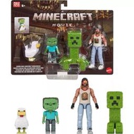 7月 minecraft麥塊4吋4入組 傑森摩莫亞 雞騎士 苦力怕 殭屍小雞 當個創世神電影版movie 可動人偶美泰兒