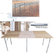 ◕☒KT WARE 6FT NIGHT Market Foldable Table Rack Market Folding Table Stand Plywood Kaki Meja Besi Lipat Pasar MALAM NIAGA