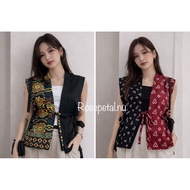 Ella Vest Ethnic Batik vest/ Woven vest/ vest woman