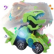 Toys for 3-6 Year Old Boys Transforming Car Toys with LED Light and Music Dinosaur Toy Birthday Gift