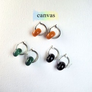 [canvasSG] Mother Nature Faux Natural Stone Hoop Earring Chic Cool Hoop Earring