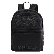 KENZO 5SF300 品牌刺繡虎頭尼龍休閒大後背包.黑