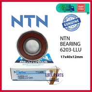 6203 LLU NTN Bearing 6203-LLU (17 X 40 X 12mm) - 100% ORIGINAL