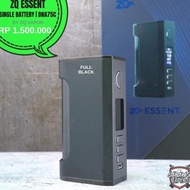 ZQ ESSENT DNA 75C FULL BLACK MOD SINGLE BATTERY BY ZQ VAPOR murmer